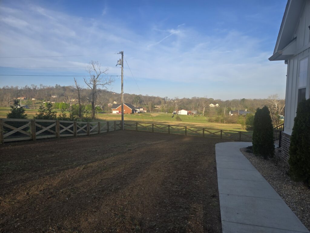 yard grading and landscape preparation in Columbia TN before sod installation
